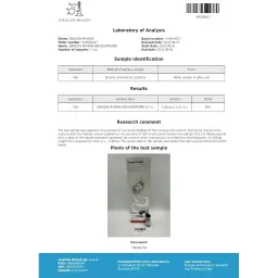 Dragontropin HGH Lab Test Certificate September 2025 showing 11.53 IU
