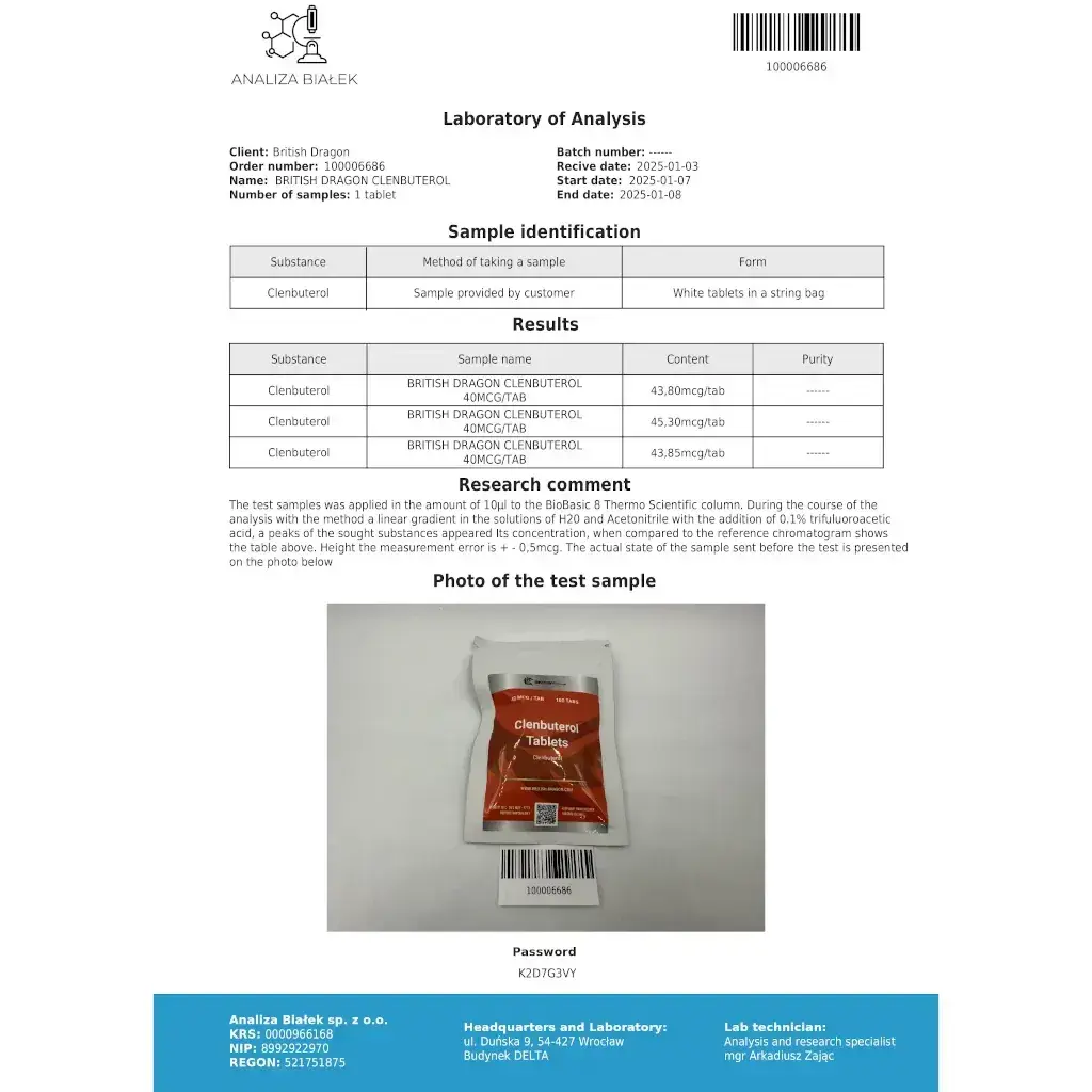 Clenbuterol 40 mcg